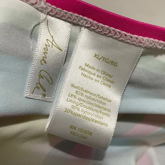 Anne Cole Striped One Piece SwimTankini Top Sz X-Large - Picture 12 of 13